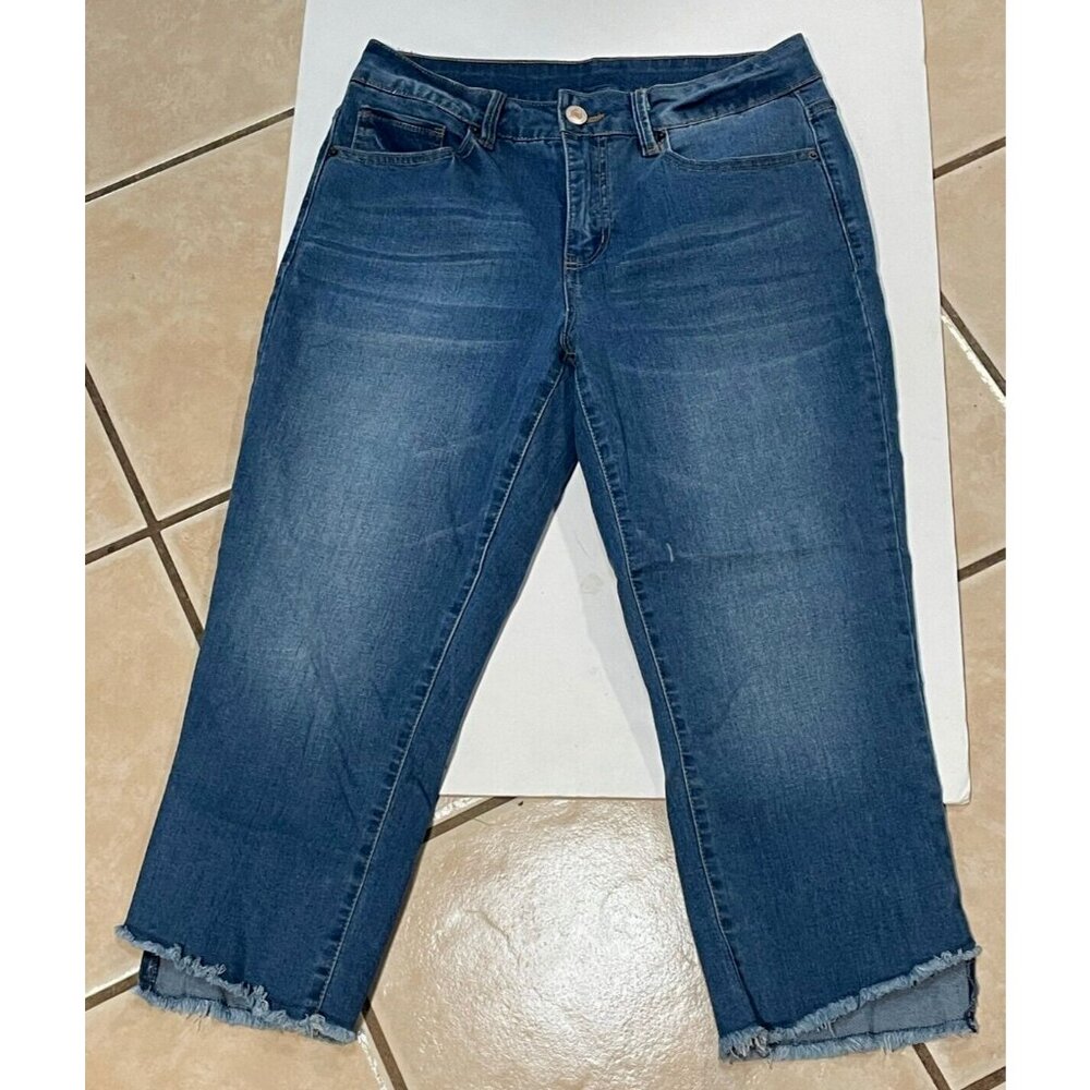 Royalty jeans womens 8 crop 28 x 20 unhemmed blue